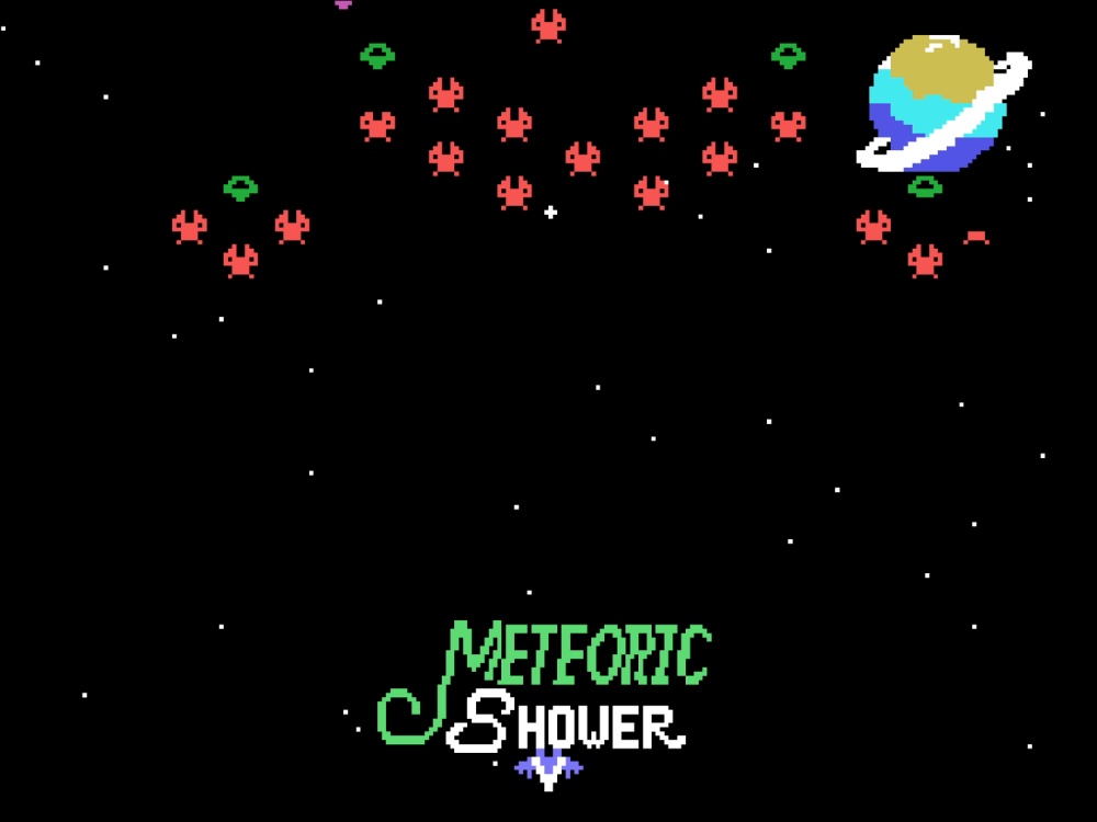 Title Screen of Meteoric Shower for Colecovision